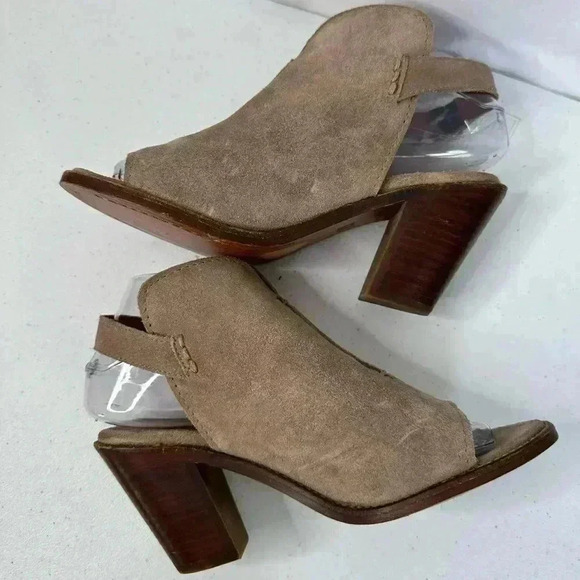 Frye Women’s Courtney Sandals Ash Suede Leather Slingback Open Toe Bootie Size 7 - Picture 5 of 14